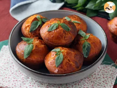 Muffins à la tomate au coeur fondant de mozzarella