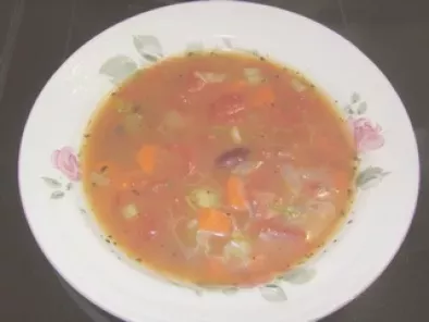 Recette Soupe-repas aux haricots rouges et légumes