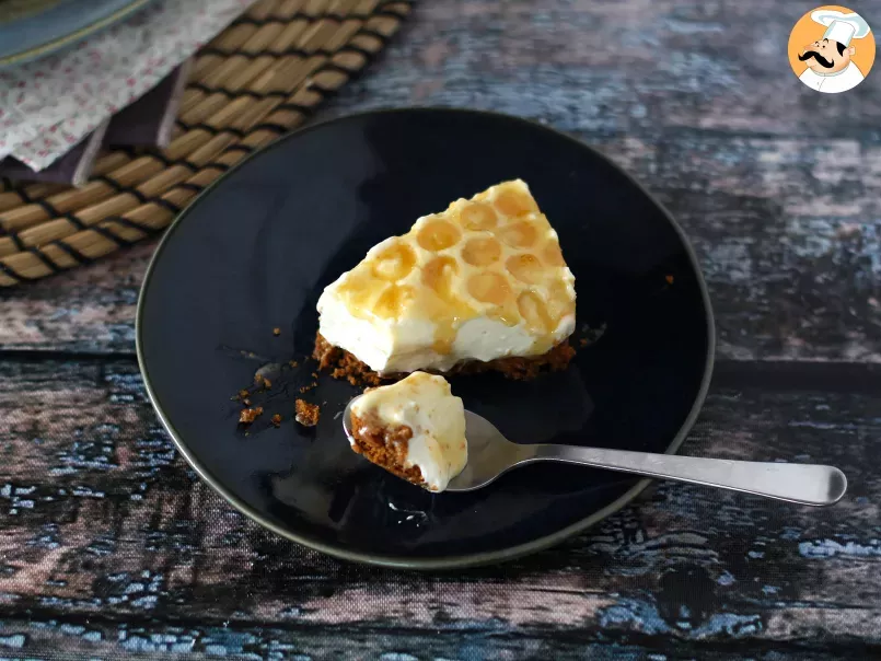 Cheesecake sans cuisson au citron et au miel (tuto déco gâteau) - photo 4
