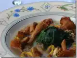 Recette Marinière de moule, palourde, girolle et epinard