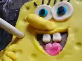Recette Gateau bob l'éponge (moelleux chocolat et pâte d'amande lmaison)