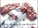 Recette Barre de céréales au chocolat et fruits secs
