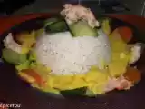 Recette Langoustines safranées sur tagliatelles de légumes