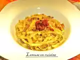Recette Tagliatelles sur un air de carbonara