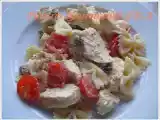 Recette Salade de pâtes toute simple ..... avec la petite sauce qui fait tout !!!!!