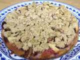 Recette Clafoutis aux quetsches, streusel noisettes