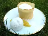 Recette Ananas, compotée au malibu et émulsion noix de coco.