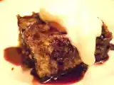 Recette Cherry cake pudding - clafoutis cerise & noix de pecan