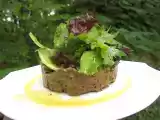 Recette Caviar d'aubergine et jeunes pousses de salade