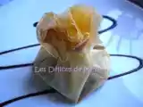 Recette Aumônières de foie gras et pommes caramélisées