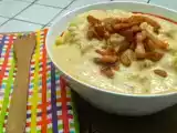 Recette Plat de pâte à la crème de parmesan et pesto rosso