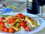 Recette Escalope de poulet au citron et tomates cerises