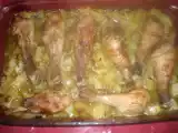 Recette Pilons de poulet, pomme de terre/oignons a la moutarde et herbes