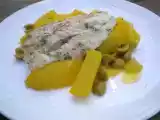 Recette Filet de loup de mer aux pommes de terre safranées
