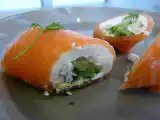 Recette Rouleaux au saumon fumé et crevettes