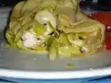 Recette Aumonière de poulet et fondue de poireaux