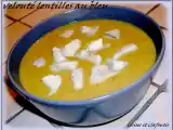 Recette Veloute lentilles potiron au bleu d'auvergne