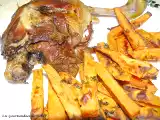 Recette Cuisses de canard confites et frites de patates douces au four