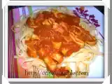 Recette Linguine aux anneaux d'encornets en sauce tout simplement !