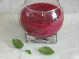 Recette Smoothie fraise, framboise, basilic.