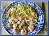 Recette Cocktail de fruits de mer, riz au petits pois et pistils de safran