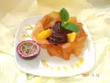 Recette Fleurs en pâte filo, mousse au chocolat......