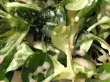 Recette Salade de mâche au vinaigrette de pommes de terre -feldsalat mit kartoffelvinaigrette