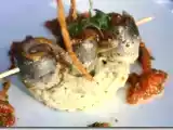 Recette Brochette de sardine roulée à la coriandre et ecraséee de pomme de terre provençale
