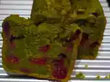 Recette Ma nouvelle folie, le thé vert - cake au thé vert matcha et aux framboises