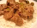 Recette Veau aux olives et au citron et pommes au four au pain d'épices