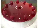 Recette Gateau miroir: mousse au chocolat et framboises sur un air d'aaliyah