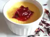 Recette Crème fondante aux oeufs et sa gelée de fleurs d'hibiscus
