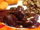 Recette Aiguillettes de biche sauce au vin