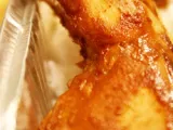 Recette Cuisses de poulet laquées au miel épicé et chutney maison de pommes sur riz parfumé