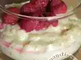 Recette Riz au lait chocolat blanc et framboises