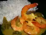 Recette Curry de crevettes à la mangue verte et au lait de coco