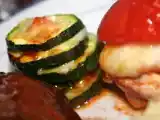 Recette Manchettes d'agneau à l'infusion de thym et leurs tourelles de légumes