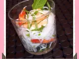 Recette Salade de vermicelle de riz aux crevettes et piments doux (4 points ww)