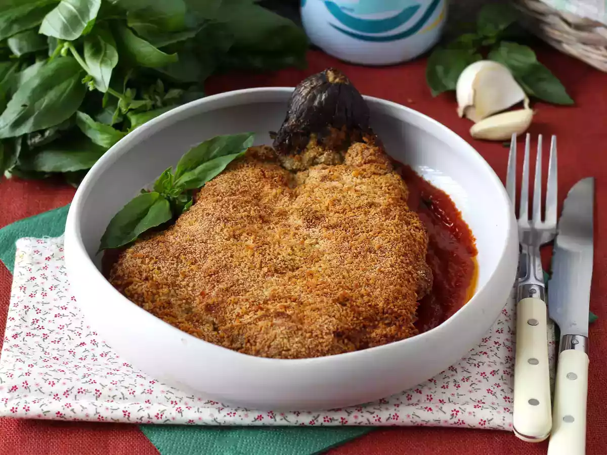 Aubergine panée façon escalope milanaise mais végétarienne - Cuisson Air Fryer - photo 3