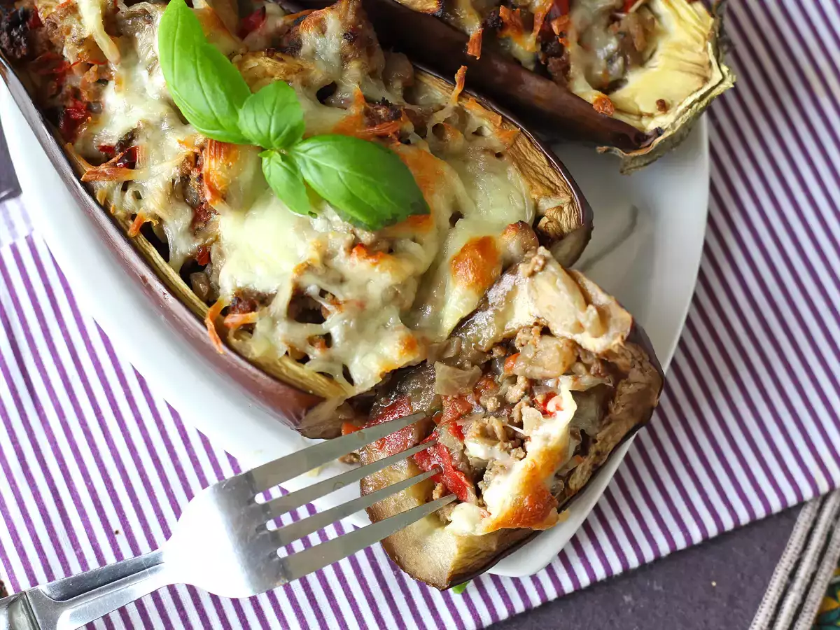Aubergines farcies gratinées à la mozzarella - photo 4