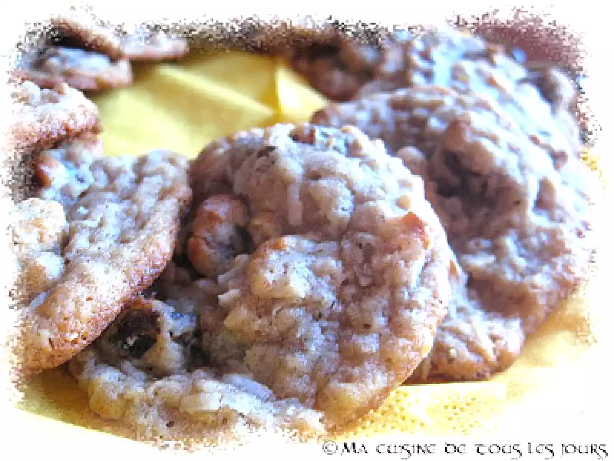 Biscuits aux dattes, noix de coco et noix
