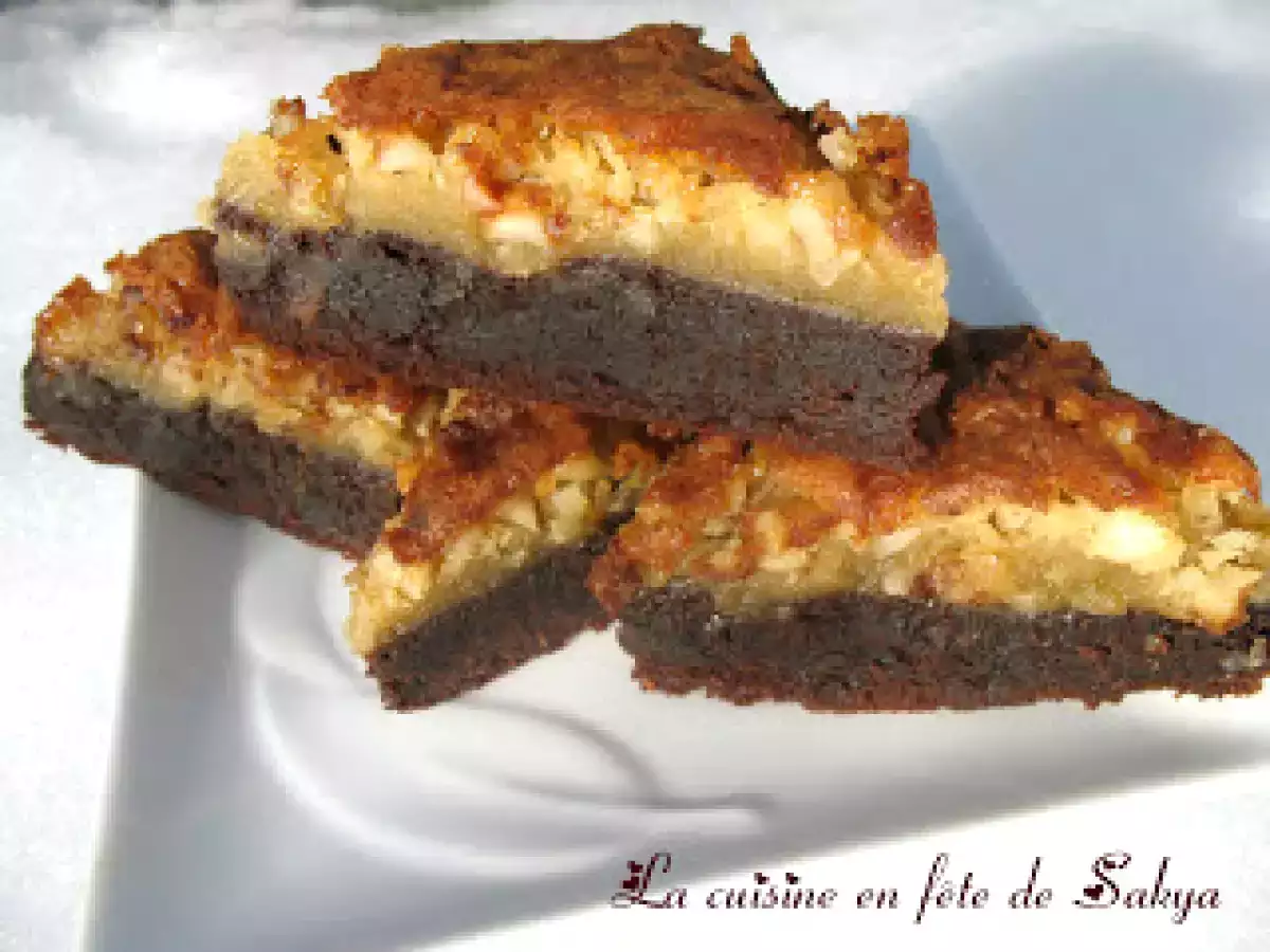 Brownies étagés au caramel et aux noix - photo 2