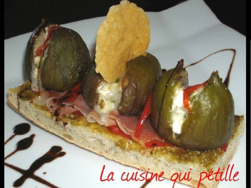 Bruschetta aux figues farcies au chèvre Recette Ptitchef