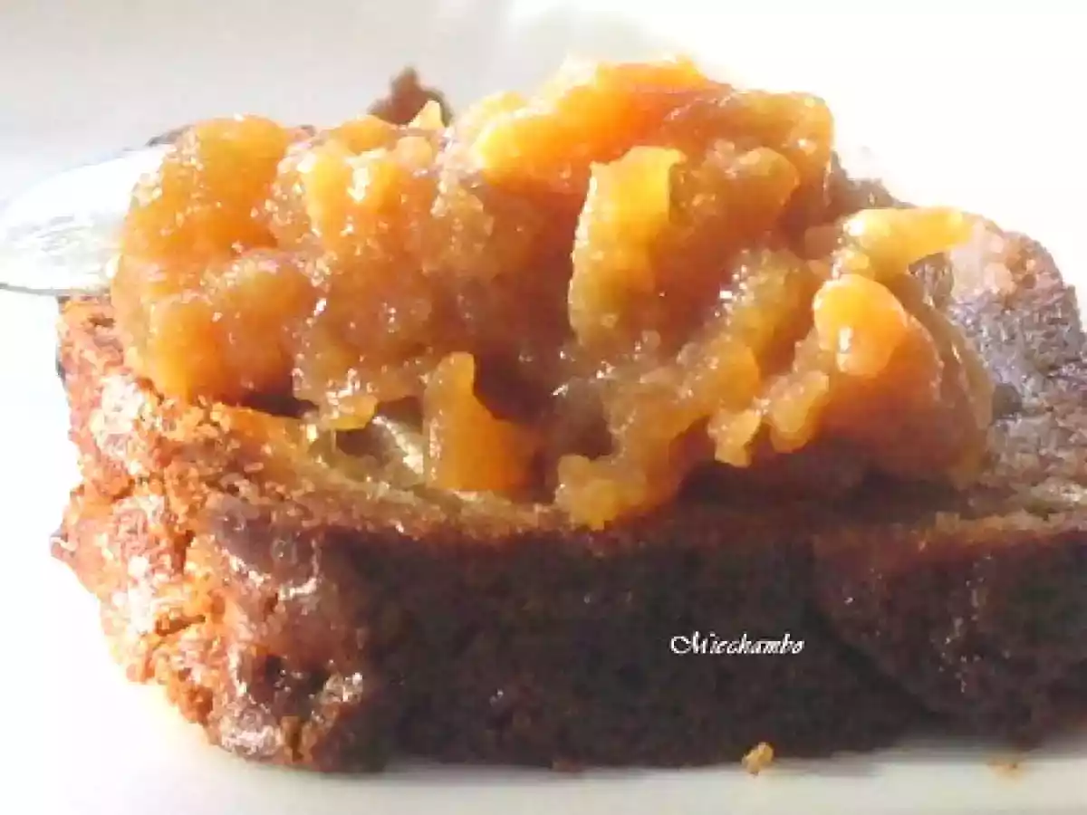 Cake A La Châtaigne Et Aux Pommes, Compote De Pommes Au Gingembre Et Cannelle. - photo 4