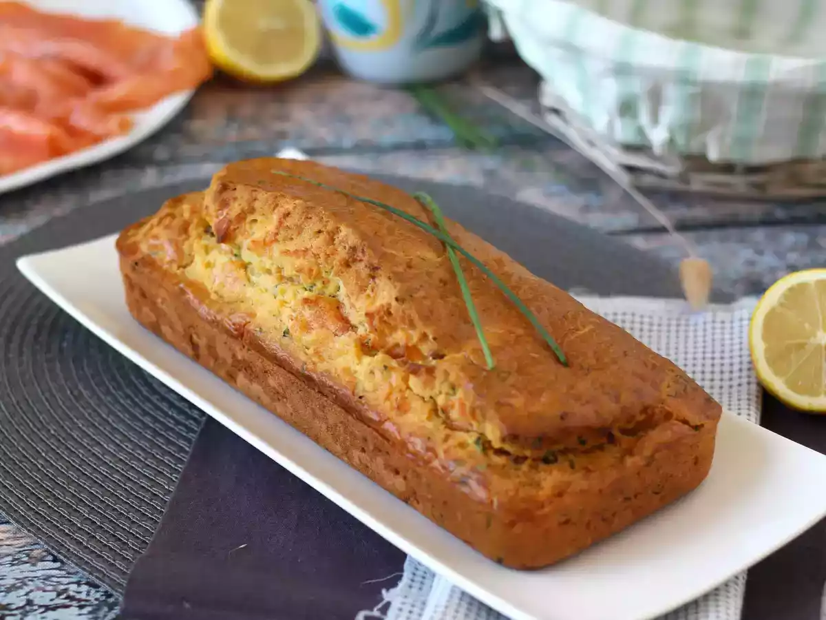Cake au saumon fumé, citron et ciboulette - photo 3