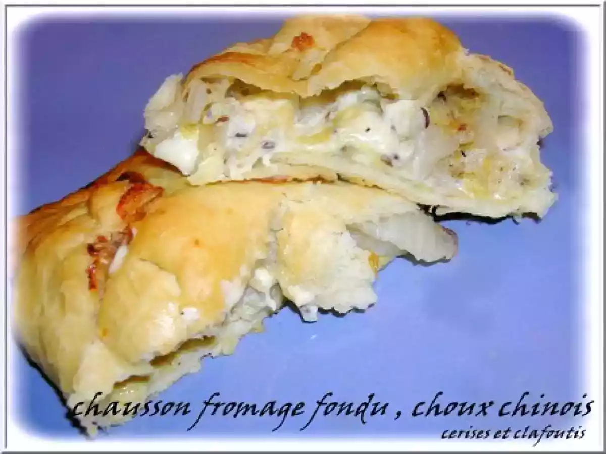 CHAUSSON AU FROMAGE FONDU, CHOUX CHINOIS ET CARVI