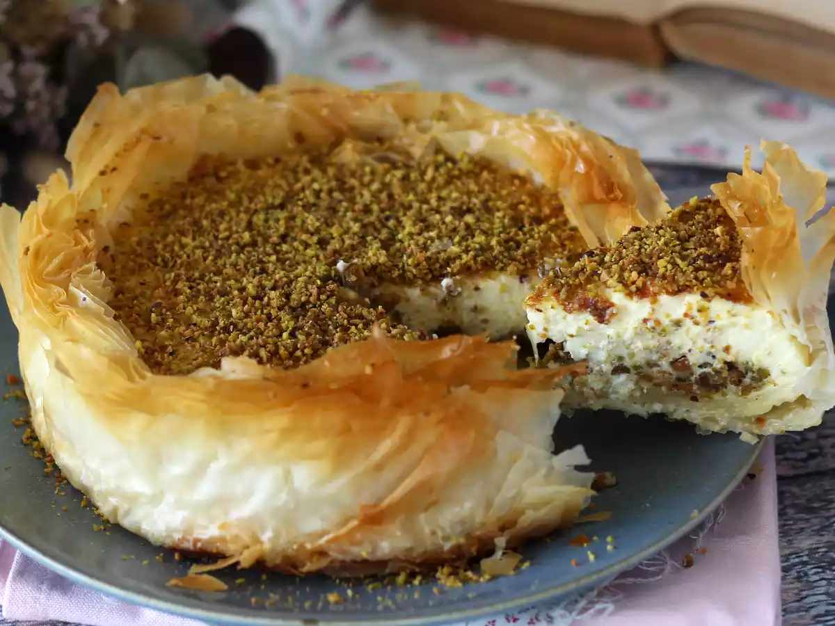 Cheesecake façon baklava à la pistache, croustillant et fondant - photo 3