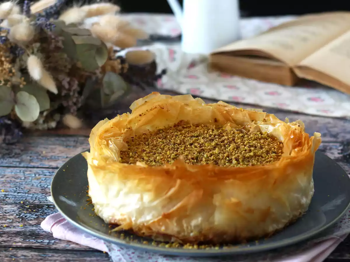Cheesecake façon baklava à la pistache, croustillant et fondant - photo 5