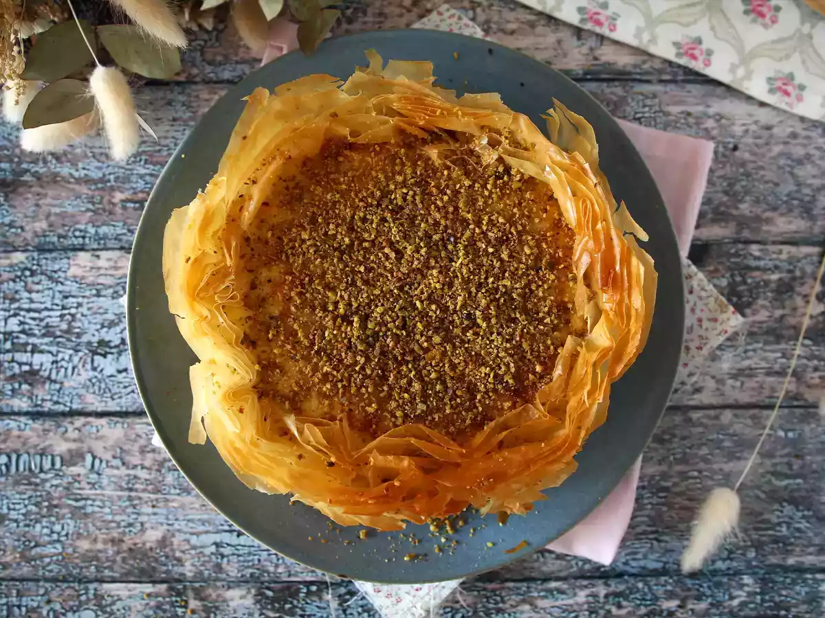 Cheesecake façon baklava à la pistache, croustillant et fondant - photo 6