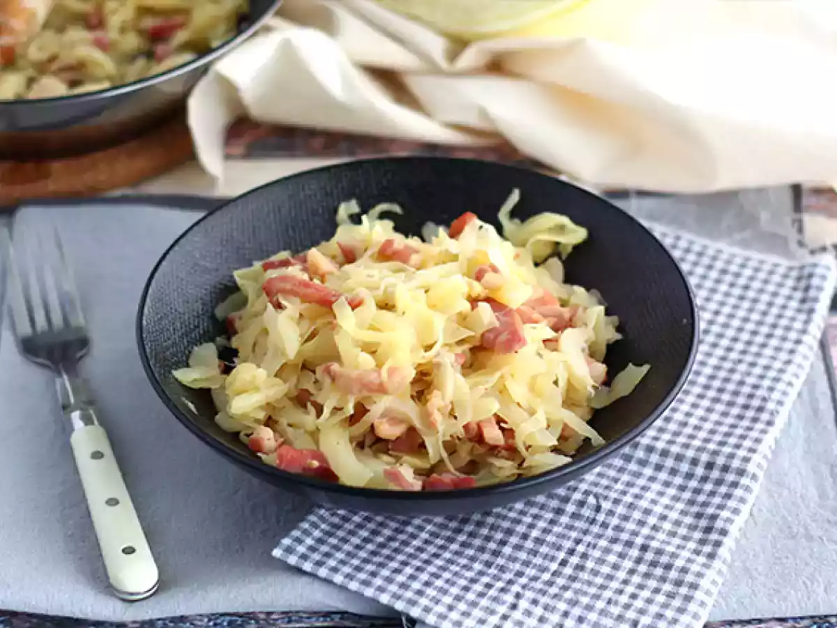 Chou blanc aux lardons